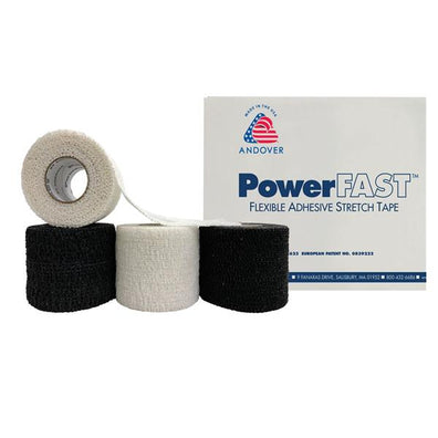 Tape Stretch PowerFast Synthetic Fabric 1"x5yd Cohesive Black 48/Ca